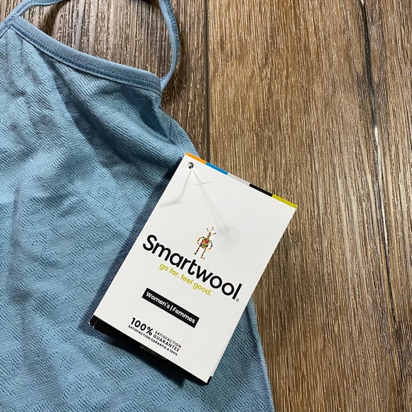 Smartwool Tank Camisole Merino Lace 150 Women’s Top Storm Blue Sz. S Wool Blend - Picture 5 of 9